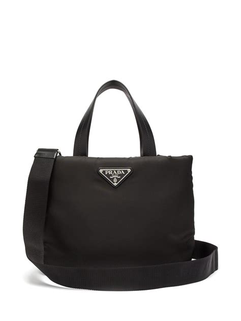 prada canvas mini tote|prada small nylon shoulder bag.